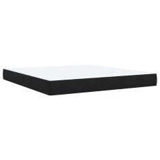 Vidaxl Box spring postelja z vzmetnico črna 180x200 cm žamet