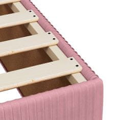 Vidaxl Box spring postelja z vzmetnico roza 90x190 cm žamet