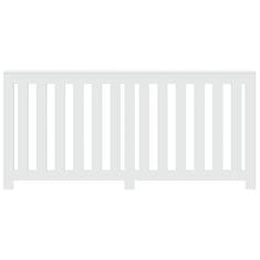Vidaxl Pokrov za radiator bel 175x20x82 cm inženirski les