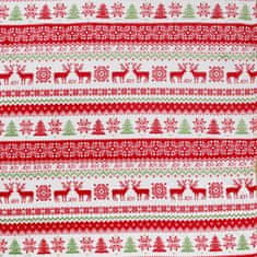 Ljubki dom Bela božična deka iz mikropliša CHRISTMAS JOY Dimenzije: 200 x 220 cm