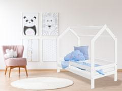Ljubki dom Otroška postelja HIŠKA D3 bela 80 x 160 cm Posteljno dno: Brez posteljnega dna, Vzmetnica: Vzmetnica EASYSOFT 8 cm, Predal za shranjevanje: S predalom…