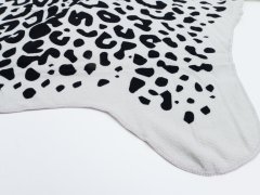 Ljubki dom Kopalna brisača LEOPARD, črno-bela