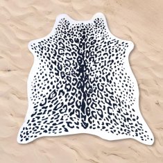 Ljubki dom Kopalna brisača LEOPARD, črno-bela