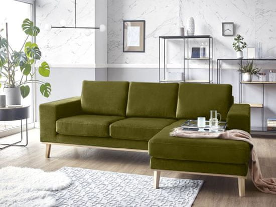 Ljubki dom Kotna sedežna garnitura MOON olivno zelena Različica sedežne garniture: Desni kot