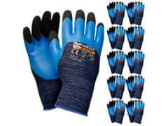 sarcia.eu Super Tech Blue Fix Modre zaščitne delovne rokavice, 11 parov 11