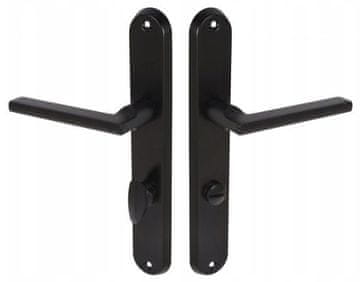 shumee Notranja kljuka za vrata, WC plošča dolga, desna, črna mat