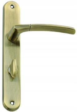 shumee Kljuka za notranja vrata, dolga ploščica, desna, starinska medenina