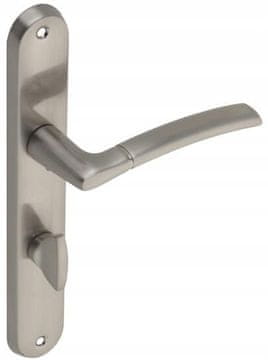 shumee Notranja kljuka za vrata, WC plošča dolga, desna, brušen nikelj