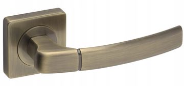 shumee Kljuka za notranja vrata, kratka, deljena plošča, kvadratna, medenina