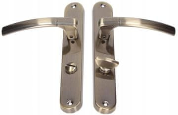 shumee Kljuka za notranja vrata, dolga plošča, WC, desna, starinska medenina