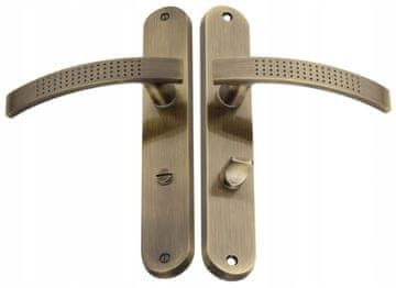 shumee Kljuka za notranja vrata, dolga WC plošča, levo, starinska medenina