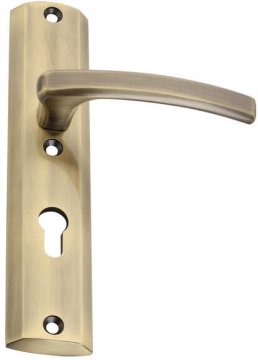 shumee Zunanja kljuka, dolga ploščica za vložek, desna, starinska medenina