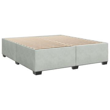 Vidaxl Posteljni okvir brez vzmetnice svetlo siv 180x200 cm žamet