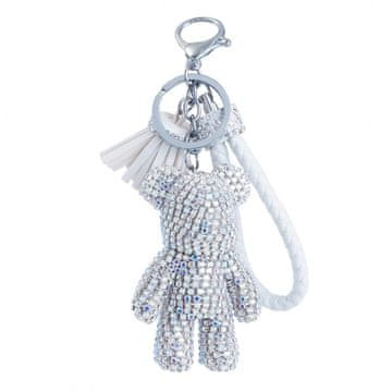 Flamenco Mystique Kristalni Medved na Ključih, Širina 4,7 cm, Višina 8,9 cm, Dolžina Zanke 13,5 cm