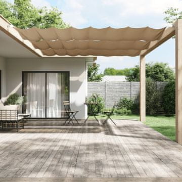 Vidaxl vidaXL Vertikalna tenda, taupe, 140x800 cm, oxfordsko blago