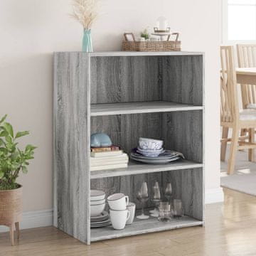 Vidaxl vidaXL Omarica, siva, hrast sonoma, 70x41x93 cm, material na osnovi lesa