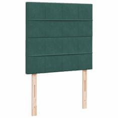 Vidaxl Box spring postelja z vzmetnico temno zelena 90x200 cm žamet