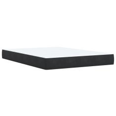 Vidaxl Box spring postelja z vzmetnico črna 160x200 cm žamet