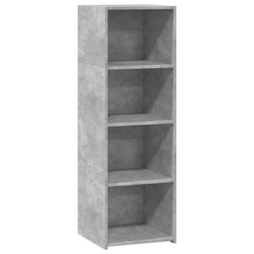 Vidaxl Visoka omara betonsko siva 40x41x124 cm inženirski les