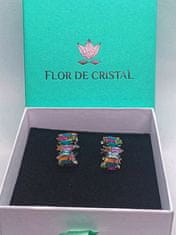 Flor de Cristal Uhani Aida zlato - Uhani s kristali