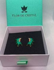 Flor de Cristal Uhani Ines zelene - Uhani s kristali