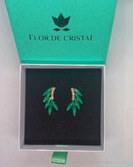 Flor de Cristal Uhani Ines zelene - Uhani s kristali