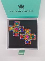 Flor de Cristal Uhani Frida - Uhani s kristali