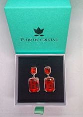 Flor de Cristal Uhani Amadora - bele - Uhani s kristali