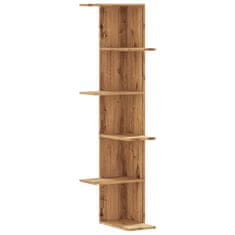 Vidaxl vidaXL Kotna stenska polica Artisan hrast 36,5x36,5x140 cm