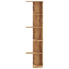 Vidaxl vidaXL Kotna stenska polica Artisan hrast 36,5x36,5x140 cm