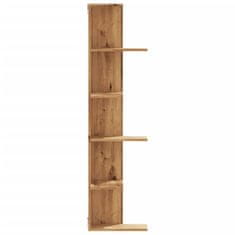 Vidaxl vidaXL Kotna stenska polica Artisan hrast 36,5x36,5x140 cm
