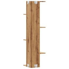 Vidaxl vidaXL Kotna stenska polica Artisan hrast 36,5x36,5x140 cm