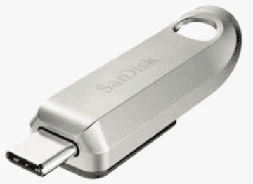 SanDisk Ultra Luxe USB-C ključ, 256GB, 3.2 Gen1, 400 MB/s, srebrn (SDCZ75-256G-G46)