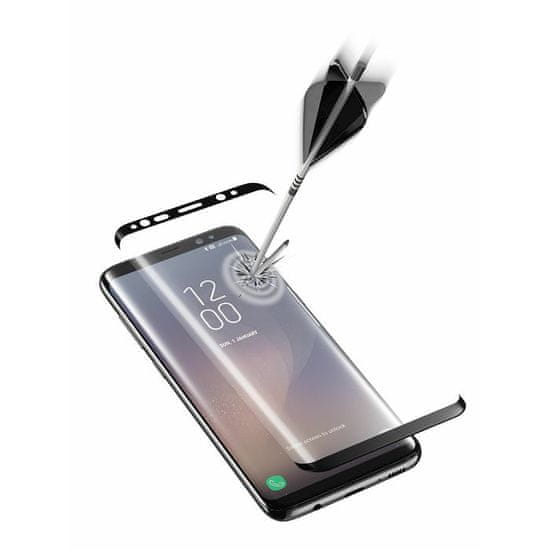 CellularLine zaščitno steklo CURVED, Galaxy S8+, črno
