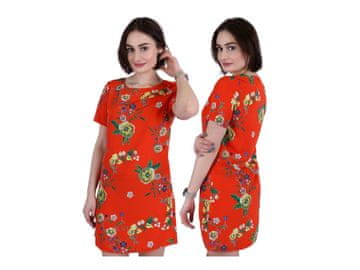 sarcia.eu John Zack Oranžna mini obleka s cvetličnim vzorcem