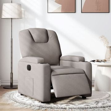 Vidaxl vidaXL Električni naslanjač, taupe, oblazinjenje iz blaga