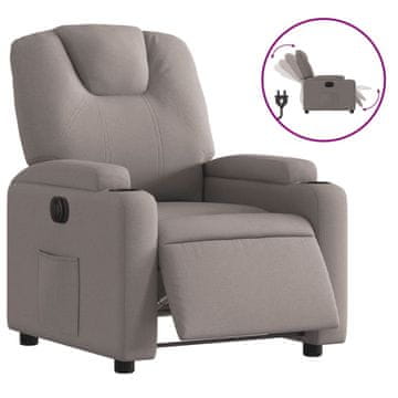 Vidaxl Električni naslanjač taupe blago