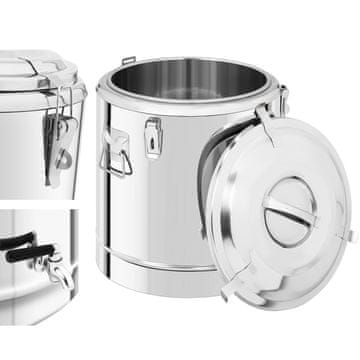 shumee Gostinska termovka s pipo za transport pijače jeklena 40L