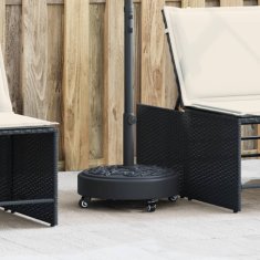Vidaxl Podstavek za senčnik s kolesi Ø38/48 mm palice 27 kg okrogel