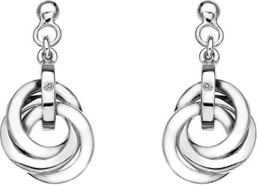 Hot Diamonds Srebrni uhani Trio DE388
