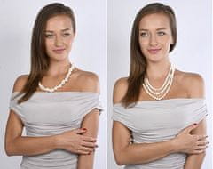 JwL Luxury Pearls Dolga ogrlica iz belih pristnih biserov JL0076