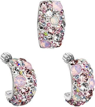 Evolution Group Komplet nakita s kristali Swarovski Magic Rose 39116.3 (uhani, obesek)