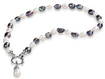 JwL Luxury Pearls Ogrlica iz pravih biserov v dveh odtenkih JL0316