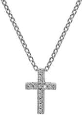 Hot Diamonds Srebrna ogrlica s križem Micro Bliss DP696 (veriga, obesek)