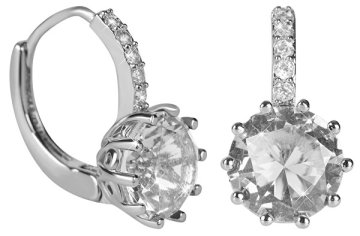 Troli Svetleči uhani s prozornim kristalom