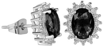 Troli Svetleči uhani s črnimi kristali