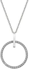 Hot Diamonds Srebrna ogrlica s pravim diamantom Flora DP718 (veriga, obesek)
