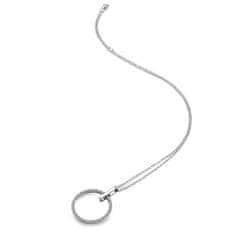 Hot Diamonds Srebrna ogrlica s pravim diamantom Flora DP718 (veriga, obesek)