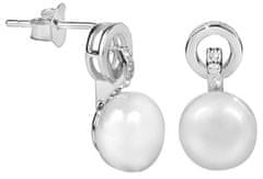 JwL Luxury Pearls Uhani z belim desnim biserjem JL0503