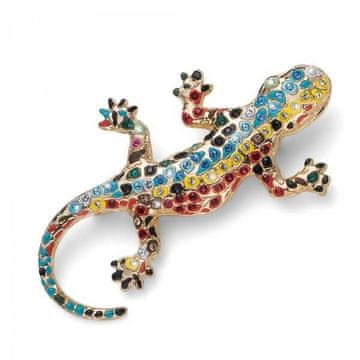 Oliver Weber Zlata broška s kristali Gaudi Drac 58045G